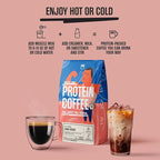Dark Roast Protein Coffee – 10g Protein Per Serving, Bold Instant Coffee Blend, Keto-Friendly, No Added Sugar – 22 Servings, 12 oz