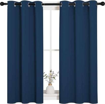 NICETOWN Bedroom Curtain Panels Blackout Draperies, Thermal Insulated Solid - Image 2