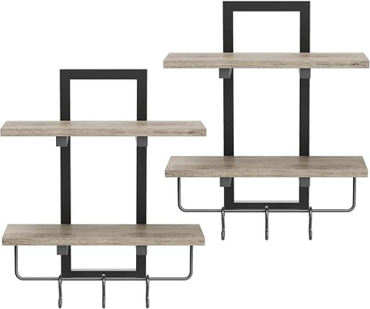 Creso hom Floating Shelves, Hanging Bathroom Shelves 2-Tier, Wall Mounted - Image 9