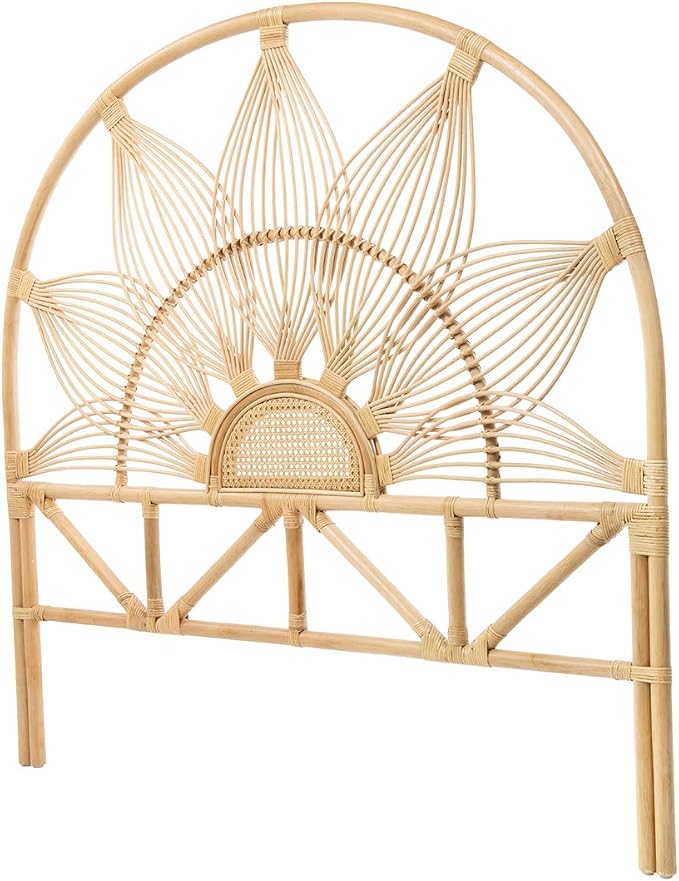 Kouboo Sunflower Rattan Twin Headboard Bedroom Bedroom Furniture Headboard Twin - Image 3