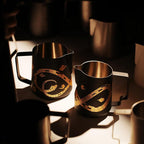 MHW-3BOMBER Espresso Steaming Pitcher Milk Frothing Pitcher Stainless Steel Milk Coffee Cappuccino Latte Art Barista Cup (5.0 Black(printing), 20 Ounces) P5161S-OS