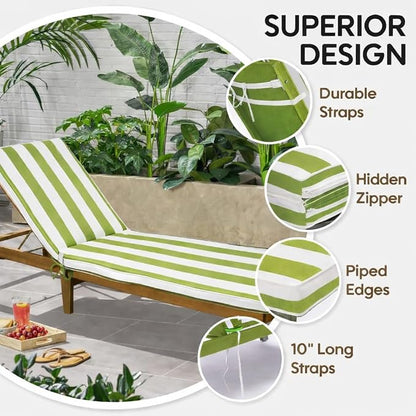 Only choice Chaise Lounge Cushions Outdoor, Fade & Water Resistant Patio Lounge - Image 3
