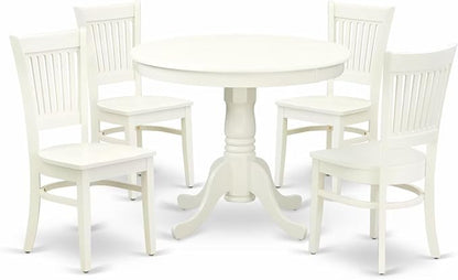 East West Furniture ANVA5-LWH-W 5 Piece Kitchen Table Set by EastWestFurniture