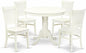 East West Furniture ANVA5-LWH-W 5 Piece Kitchen Table Set by EastWestFurniture