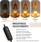 Candle Warmer Lamp with Timer, Vintage Amber Nightstand Candle Warming Lamp for Home Room Decor, Dimmable Wax Warmer for Jar Candles, Wedding Registry Gifts for Women Couples 2025