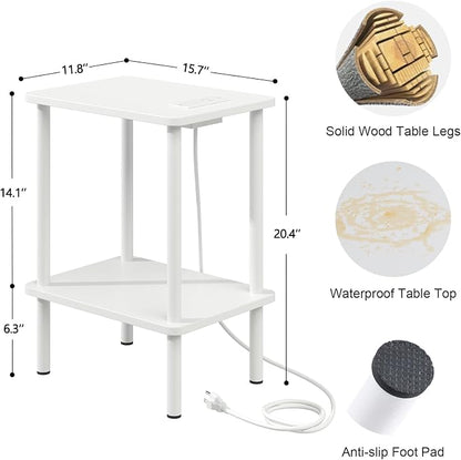 Apicizon 2 Tier End Table, Small Side Table - Image 2