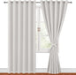 Room Darkening Curtains for Bedroom, 70 x 84 Inches Ivory, 2 Panels | Thermal by Hiasan