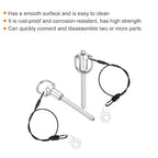 UXCELL 1 Pcs Quick Release Pin, 1/4" x 2" (Dia. x L), Silver, 304 Stainless Steel