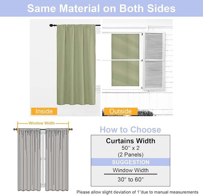 Simplebrand Sage Green Blackout Curtains - Image 9