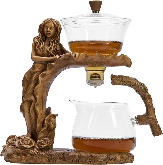 Glass Teapot Set with Infuser Semi Automatic Tea Set Magic Teapot (Beauty)