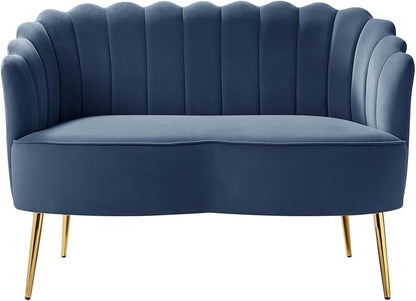 HULALA HOME Modern Velvet Loveseat Sofa - Image 8