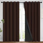 Yakamok Chocolate Brown Blackout Curtains 96 Inches Long 62" Wide, 2 Panels | by Yakamok