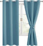 Blackout Curtains for Bedroom, Stone Blue, 42 x 72 Inch, 2 Panels | Noise by Hiasan