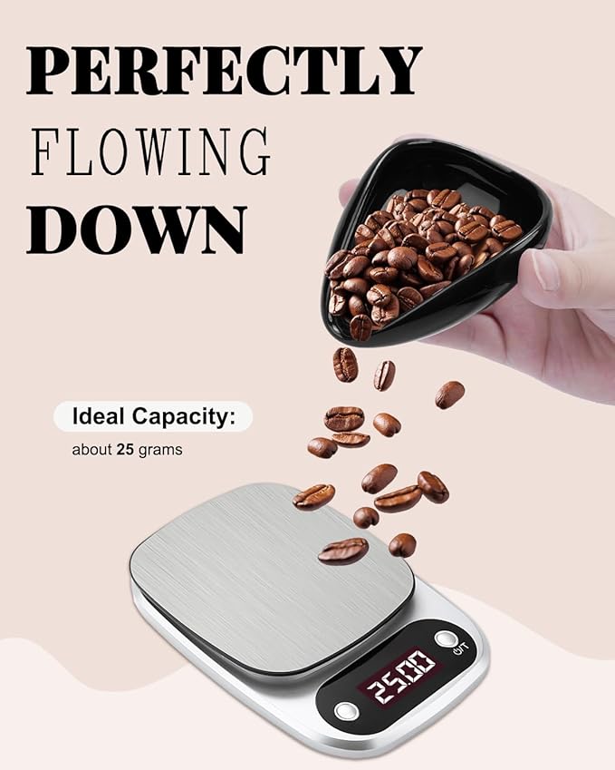 Coffee Dosing Cup Set, Ceramic Espresso Dosing Cup, 10ml Coffee Spray Bottle, 15ml 304 Stainless Steel Measuring Spoon with Wooden Handle