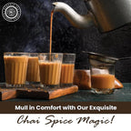 Pride of India | Chai Masala Mulling Spice Mix 6 oz (170 gm) Medium Dual Sifter Jar | Gourmet Spice Mix for Teas & Coffee | Caffeine Free | Authentic Mulling Spice Blend | Vegan & Gluten-Free | Easy to Store