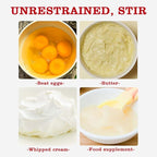 Stainless Steel Eggbeater,egg scrambler,hand mixer, Rotating Semi-Automatic Eggbeater, Allows you to stir Easily Without Feeling Tired, Used for Making Cream of Egg Beater