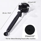 Espresso Coffee Machine Cleaning Brush Kit with Portafilter Cleaning Disc (Brush and Disc for 58mm Coffee Machine)