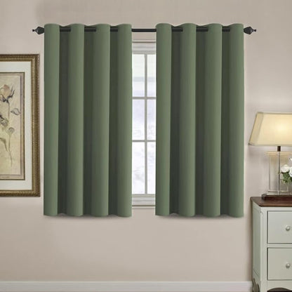 H.VERSAILTEX Blackout Curtain for Living Room Small Window Kitchen Blackout by HVERSAILTEX