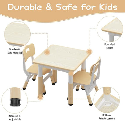 GAOMON Kids Table and 2 Chairs Set - Image 7
