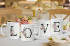 Retreez Initial A-Z Floral Botanical Bouquet Alphabet Monogrammed Monogram Mug 11 Oz Ceramic Tea Coffee Mugs - Appreciation Thank You Wedding Birthday Gifts for her friend coworker sister - Y Initial