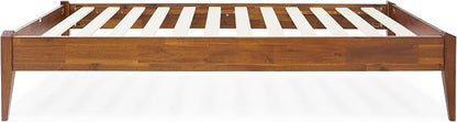 Bme Dinkee Twin Bed Frames without Headboard, Acacia Wood 15 Inch Platform Bed - Image 4
