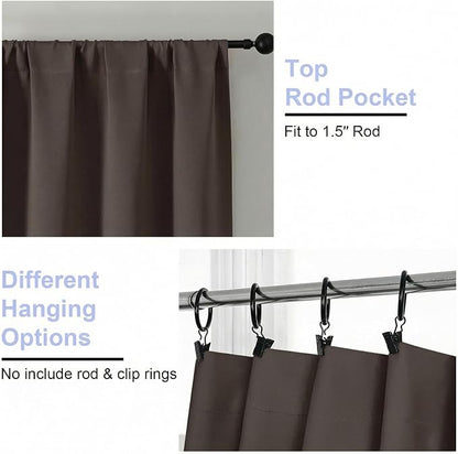 Simplebrand Ava Chocolate Blackout Curtains - Image 4