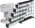 FlagShip 5-Tier Corner Coffee Pod Organizer for K Cup - 35 Capsules Metal Storage, Space-Saving Kitchen Countertop Rack Wall Mountable