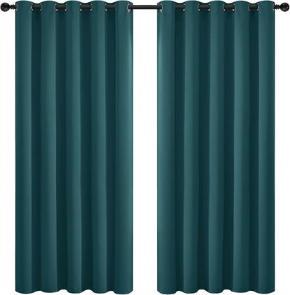 Yakamok Room Darkening Curtains 70x84 inch Length Dark Teal-Living Room | 2 by Yakamok