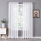 Tollpiz Sheer Curtains Linen Textured Bedroom Curtain Sheers Light Filtering by Tollpiz