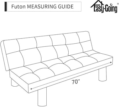 Easy-Going Reversible Couch Cover, Large Futon Sofa, Taupe/Ivory | Machine - Image 8