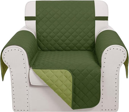 Reversible Recliner Chair Covers, Huntergreen/Sage | Chair Covers by LuxshareHome