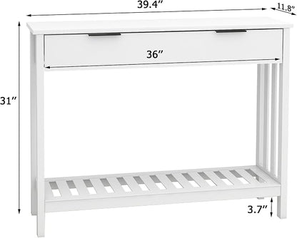TaoHFE White Narrow Console Table - Image 2