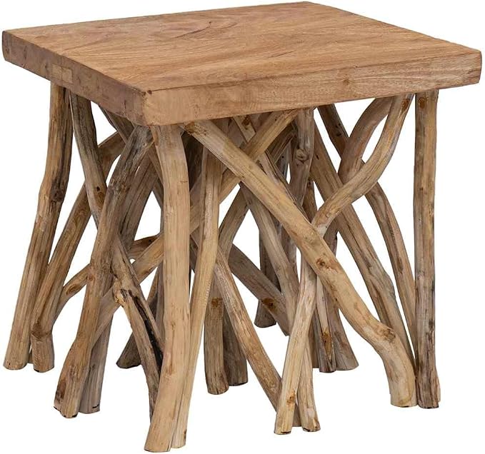 Brown Coffee Table Recycled Wood Table - Image 7
