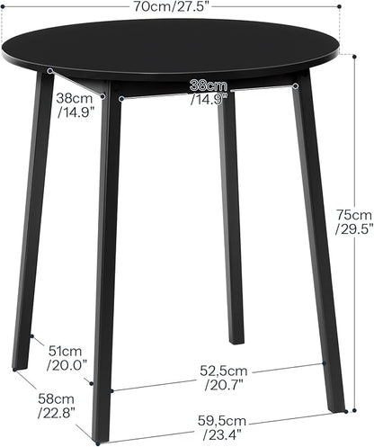 HOOBRO Bamboo Dining Table, Round Dining Table - Image 2