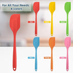 Irenare 24 Pcs Mini Silicone Spatulas Bulk 8.3 Inch Heat Resistant Scrapers Rubber Spatulas Seamless Design Non Stick Flexible for Kitchen Use Cooking Baking Mixing