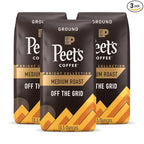 Peet's Coffee, Medium Roast Ground Coffee - Off The Grid 31.5 Ounces (3 Bags of 10.5 Ounces)