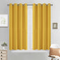 Yakamok Room Darkening Curtains 52x45 inch Long Mustard Yellow-Living Room | 2 by Yakamok