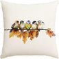 RABUSOFA Fall Pillow Covers 18x18 Inch Watercolor Bird Autumn Decorations by RABUSOFA