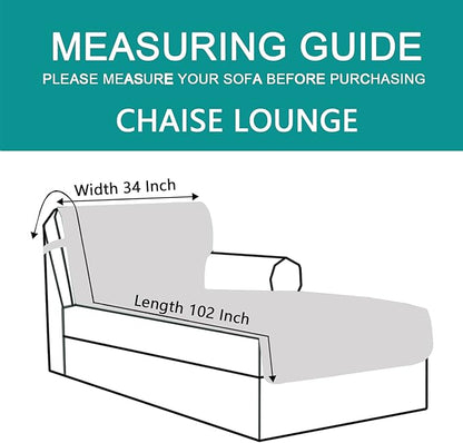 U-NICE HOME Sectional Couch Cover Chaise Lounge Cover, Pet Friendly, Elastic - Image 4