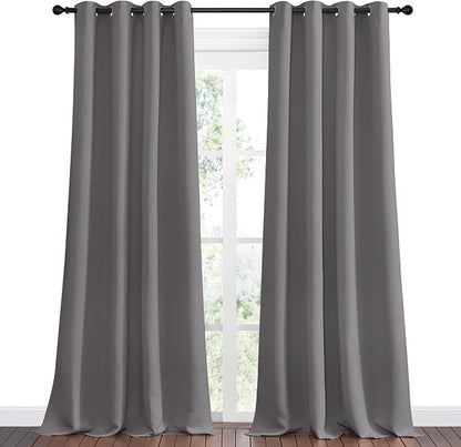 NICETOWN Bedroom Blackout Curtains Panels, 1 Pair, 55 inches by 108 Inch - Image 2