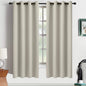 Yakamok Room Darkening Curtains 52x63 inch Length Stone-Living Room | 2 panels by Yakamok