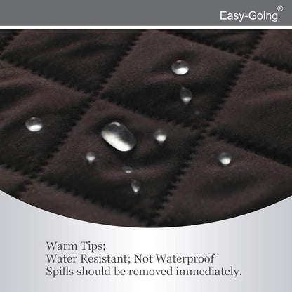 Easy-Going Reversible Couch Cover, Small Chair, Chocolate/Beige | Machine - Image 4