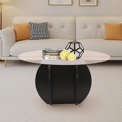 Round Glass Coffee Table for Living Room - Image 6