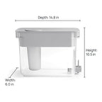 Culligan with ZeroWater Technology 33-Cup Water Filter Dispenser – Includes 5-Stage Advanced Water Filter, Certified to Reduce Lead, Total PFAS (Forever Chemicals), Mercury, Fluoride, and Chlorine