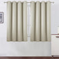 Blackout Curtains 66 x 54 Inch Long Light Beige Curtains Set of 2 Panels Room by Lemomo