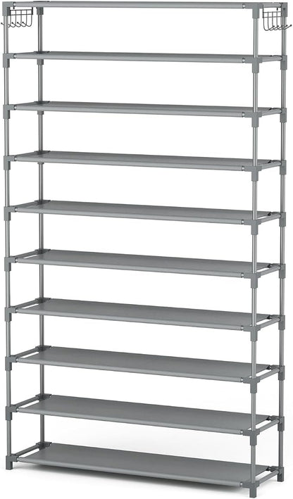 LANTEFUL 10 Tiers Shoe Rack 50 Pairs Large Capacity Tall Shoe Organizer Sturdy - Image 8