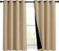 NICETOWN Bedroom Full Blackout Curtain Panels, Super Thick Insulated Grommet by NICETOWN