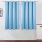 Blackout Curtains 66 x 54 Inch Long Sky Blue Curtains Set of 2 Panels Room by Lemomo