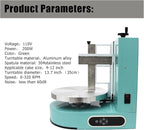 Cake Cream Spreading Coating Smearing Machine Cake Decorating Coating Machine Cake Cream Smoother Adjustable Cake Scraper for 4-12inch Cake 304 Stainless Steel Green