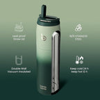 BOTTLE BOTTLE Stainless Steel Water Bottle with Straw and Lid, 32 oz Vacuum Insulated Flask Stay Cold for 24 Hrs Hot for 12 Hrs Leak-Proof Wide Mouth Sports Water Bottles for Men green